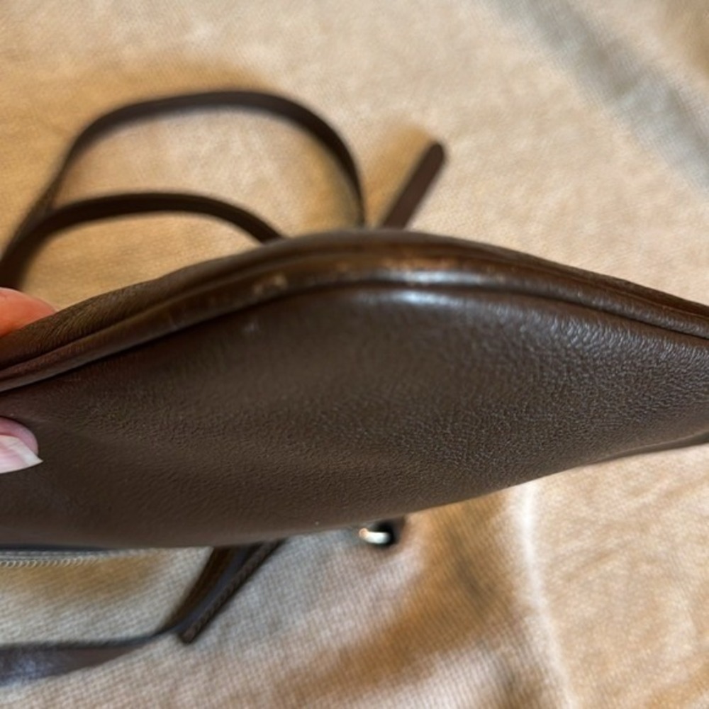 Dooney & Bourke Pebble Grain Letter Carrier Crossbody Brown Leather with COA - Picture 8 of 16
